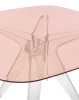  Sir Gio Square 120x120 cm Transparent Pink Table