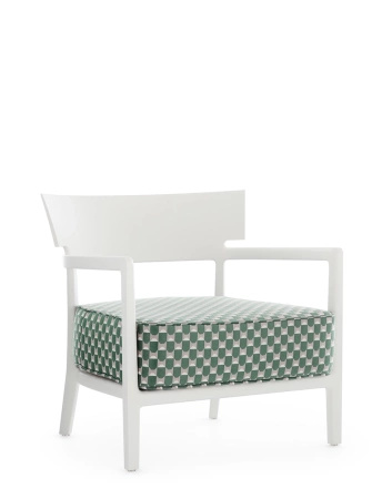 Cara Outdoor Liberty Obi Check Armchair White Green