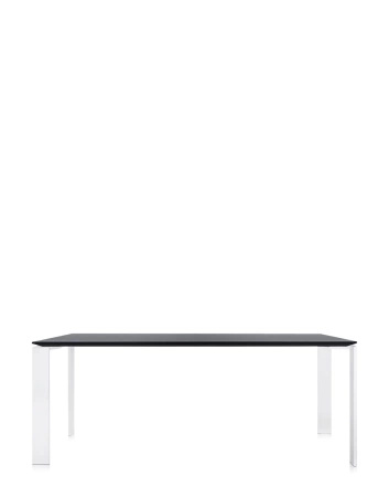  Four Rectangular Stół Biały Czarny