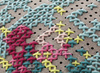 Gan Canevas Flowers Square Colour pouf