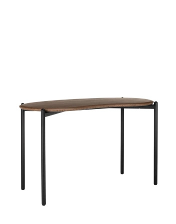 Lunat 119x59 cm Biurko Czarny Walnut