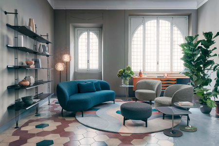 Lunam Curly Sofa Żółty