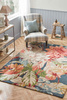 Sanderson Dahlia Rosehip Teal Carpet 050608