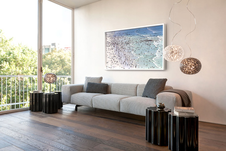 Largo Two-Seater Velvet Sofa Taupe