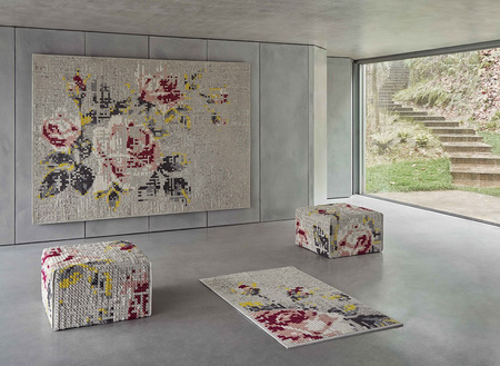 Gan Canevas Flowers Natural Carpet