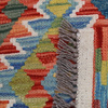 Wool kilim afghan rug multicolored 100007 118x87