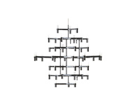 Nemo Crown Magnum Black Plated Pendant Lamp