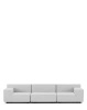 Plastics Tech Fabric Three-Seater Sofa White