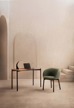 Lunat 119x59 cm Biurko Czarny Walnut