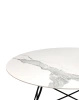 Glossy Marble Round Ø118 cm Table Black White
