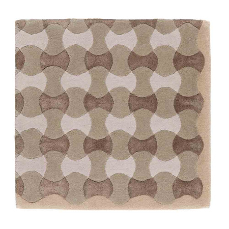 Magda Fornal Scallop Olive Grey Beige Carpet 5046