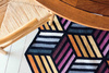 Gan Kilim Parquet Hexagon Carpet Orange