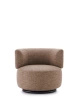 K-Waiting Texture Swivel Armchair Brown