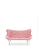 Foliage Velvet Sofa Biały Różowy