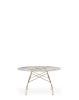 Glossy Round Ø128 cm Stół Pozłacany Nature Tundra