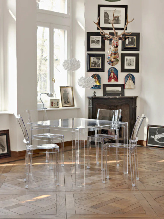 Invisible Side 31.5 cm Transparent Table