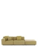 Plastics Outdoor Liberty 2 Seater + 1 Pouf Obi Check Sofa Yellow