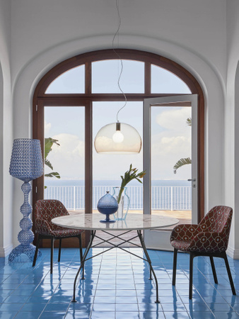 Glossy Marble Oval 192x118 cm Stół Pozłacany Nature Tundra