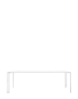 Four Rectangular 223x79 cm Table White White
