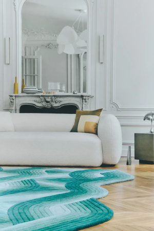 Toulemonde Bochart Flow Aqua Carpet