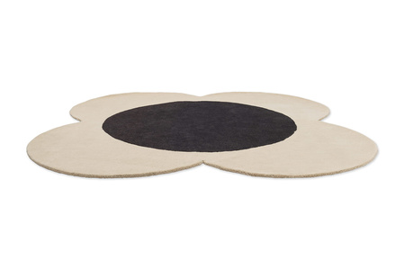 Orla Kiely Flower Spot rug ECRU/BLACK 158409