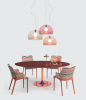Thierry XXL Oval 192x118 cm Table Grey