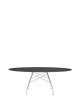 Glossy Marble Oval 192x118 cm Stół Chromowanay Czarny Marquina