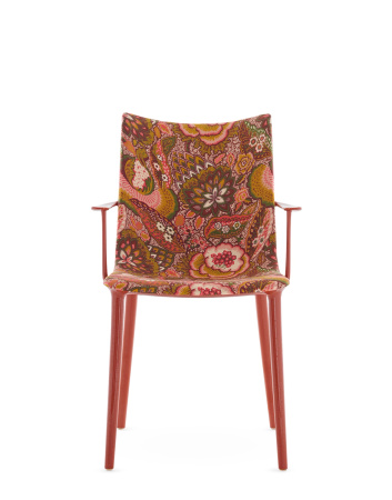 H.H.H. Upholstered Fabric Chair Rust Lacque