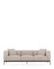 Asia Three-Seater Sofa (Cotone Plain) Beige
