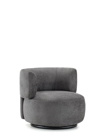 K-Waiting Chenille Armchair Gray