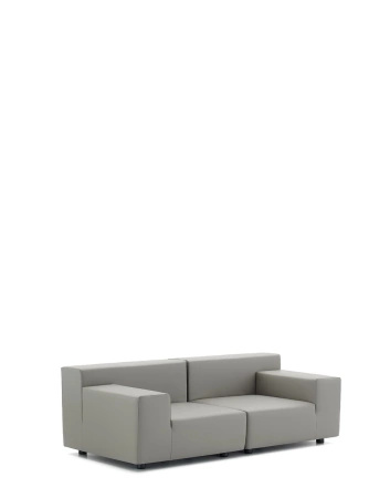 Plastics Tech Fabric Two-Seater Sofa Gray