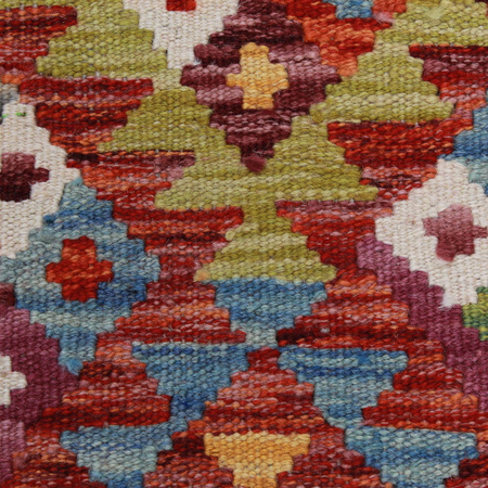 Wool kilim afghan rug multicolored 100095 147x91