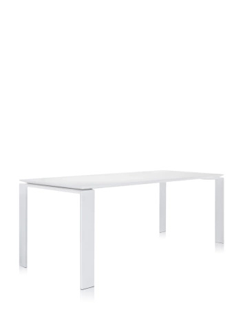  Four Rectangular 190x79 cm Table White White