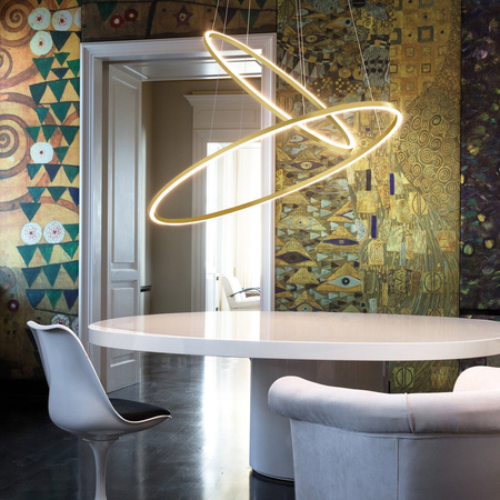 Lampa Wisząca Nemo Ellisse Double 2700 K Pozłacany