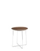 AL Wood Dark Wood Table - Chrome Plated