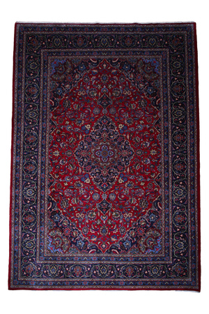 Kashan Red Wool Carpet 84704 195x303