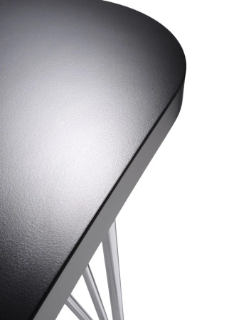 Max 160x80 cm Table on Wheels Anthracite Chrome Plated