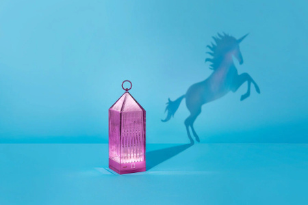 Lantern Table Lamp Purple