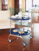 Gastone Chromo Book Cart White Glossy