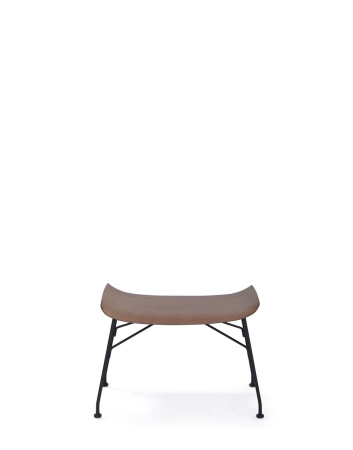 S/Wood Slatted Ash Footrest Dark Wood Black FSC™