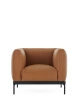 Asia Leather Brown Armchair