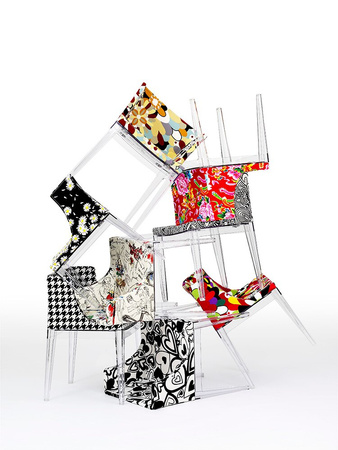 Mademoiselle Kravitz Black Raffia Fabric Woven Fabric Chair