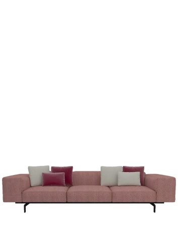 Largo Three-Seater Gubbio Sofa Pink