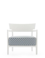 Cara Outdoor Liberty Obi Check Armchair White Blue