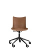 P/Wood Basic Veneer Krzesło Z Kółkami Ciemne Drewno Czarny FSC™