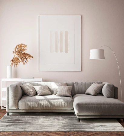 Carpet Decor Canvas Warm Gray