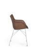 Q/Wood Basic Veneer Krzesło Ciemne Drewno Chromowany FSC™