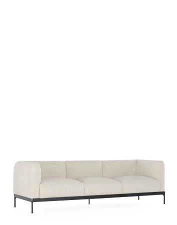 Asia Three-Seater Sofa (Bouclè) White