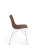 P/Wood Basic Veneer Chair Dark Wood Chrome FSC™