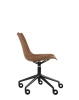 P/Wood Basic Veneer Chair with Wheels Dark Wood Black FSC™